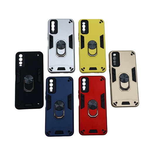 Vivo Y12s Hard PC Case with Ring holder Shockproof armour back Cover
