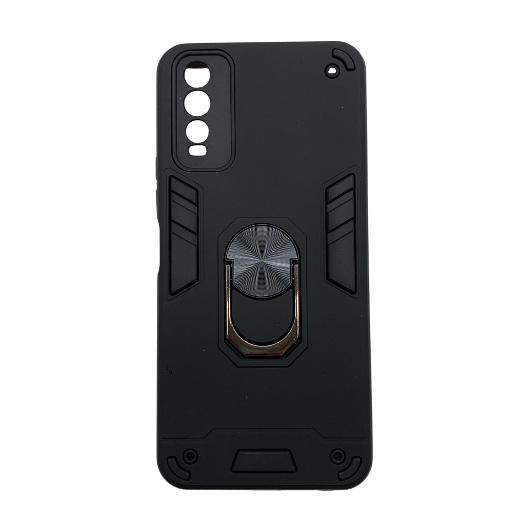 Vivo Y12s Hard PC Case with Ring holder Shockproof armour back Cover