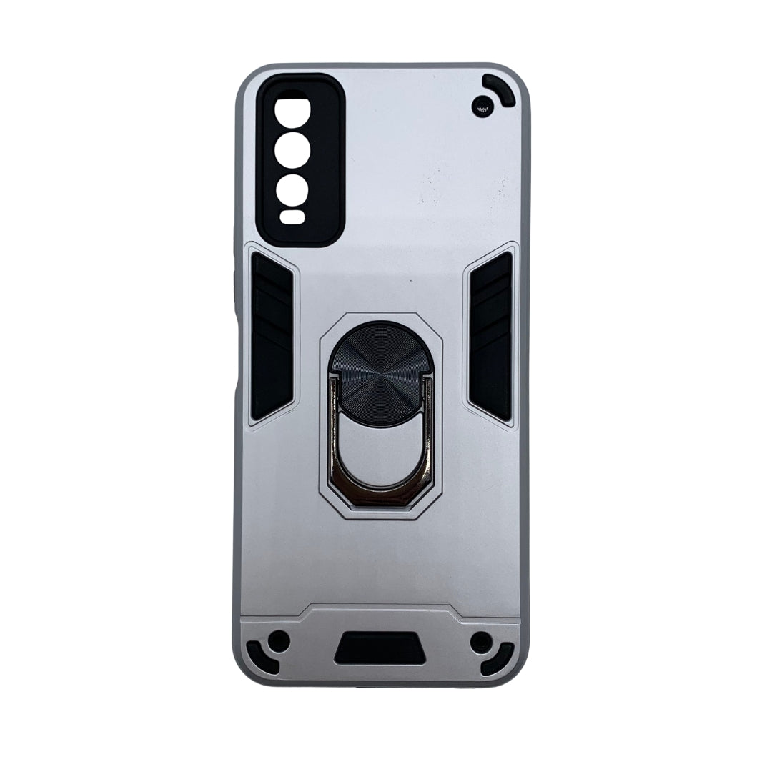Vivo Y12s Hard PC Case with Ring holder Shockproof armour back Cover