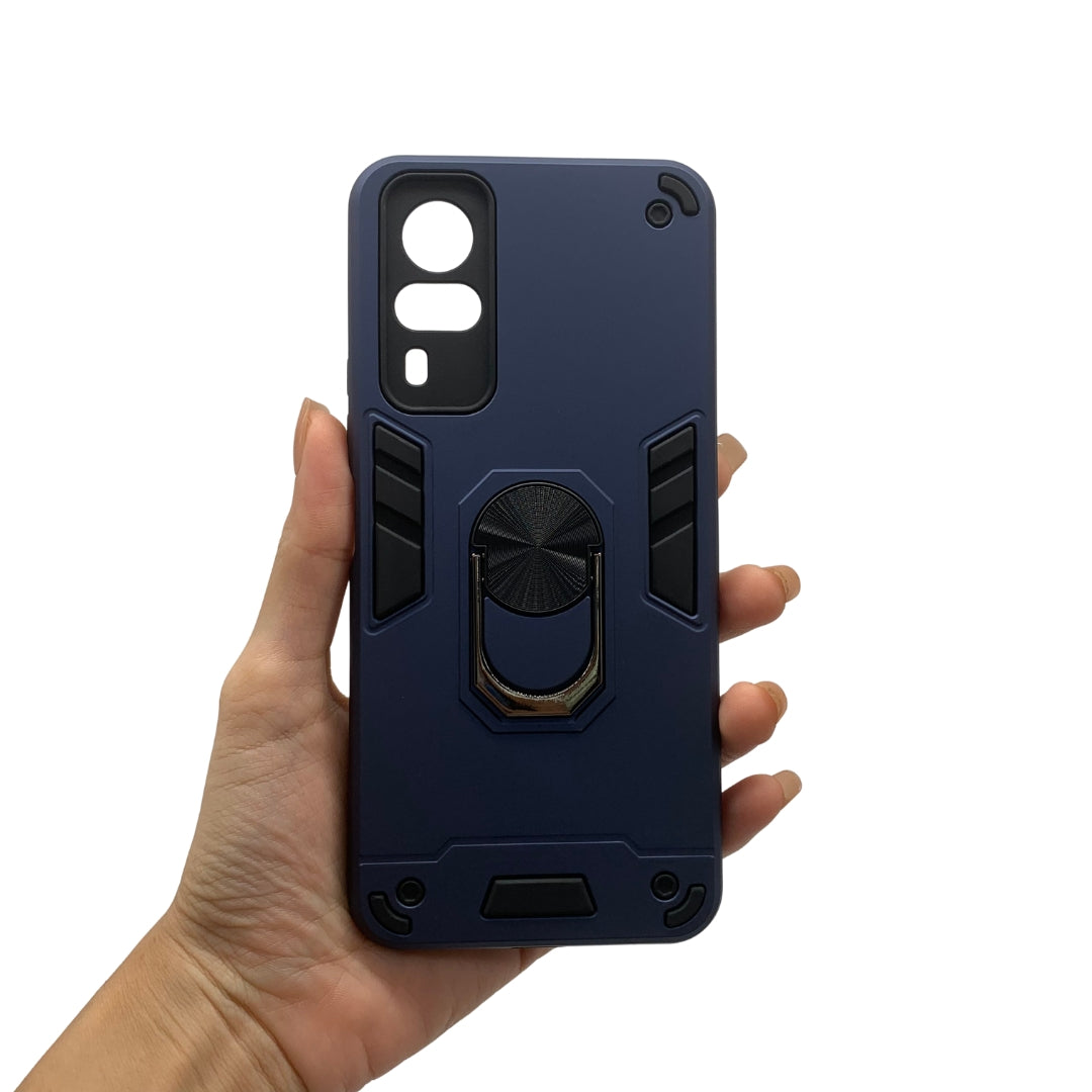 Vivo Y53s Hard PC Case with ring holder Shockproof Slim back Cover