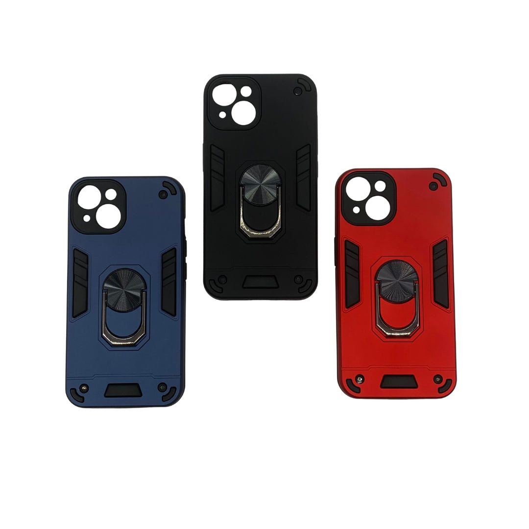 iPhone 14 Hard PC Case with ring holder Shockproof Slim back Cover