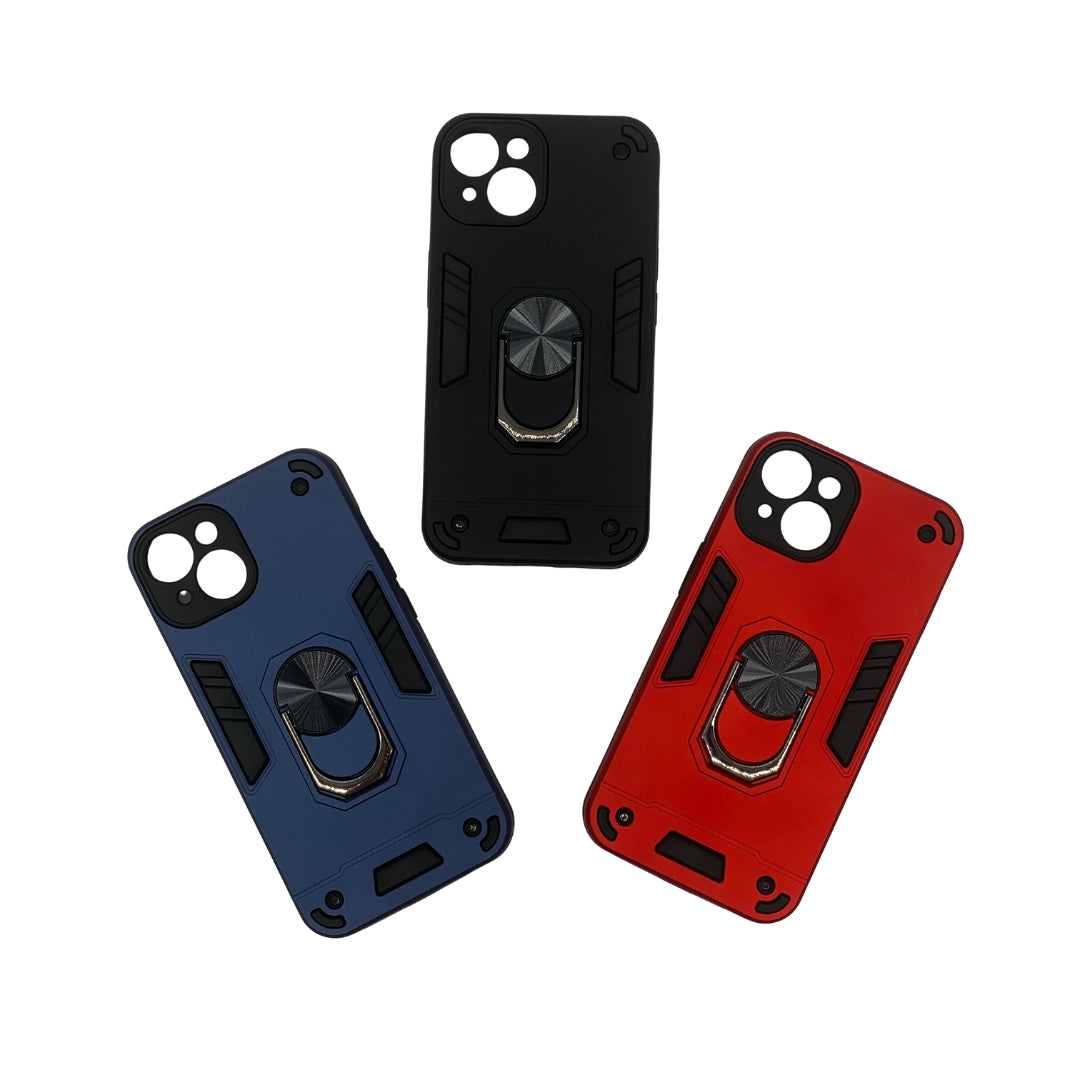 iPhone 14 Hard PC Case with ring holder Shockproof Slim back Cover