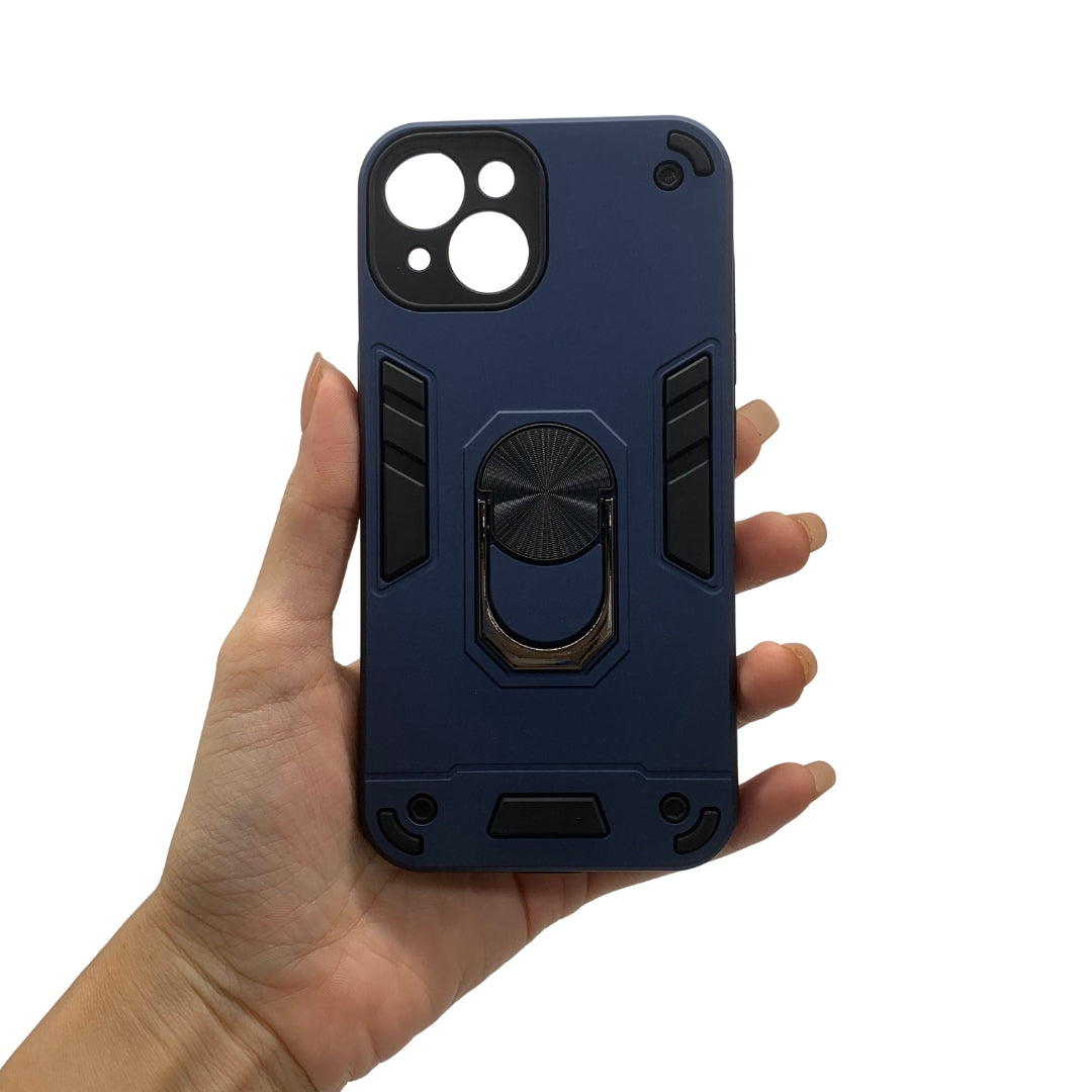 iPhone 14 Hard PC Case with ring holder Shockproof Slim back Cover