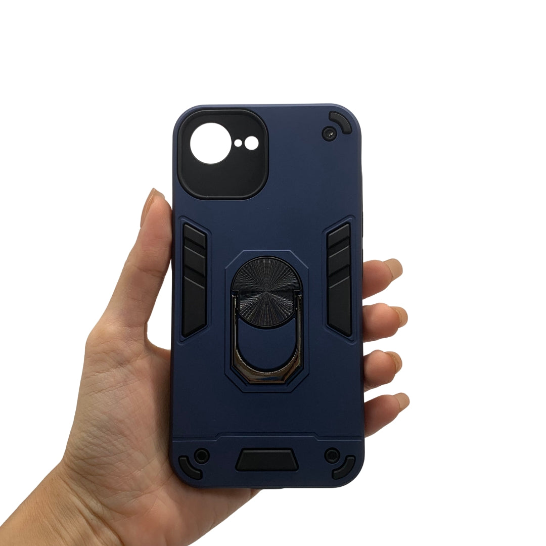 iPhone 16e Hard PC Case with ring holder Shockproof Slim back Cover