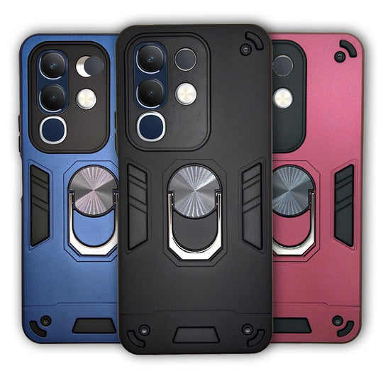 Vivo Y29 4G Hard PC Case with ring holder Shockproof Slim back Cover