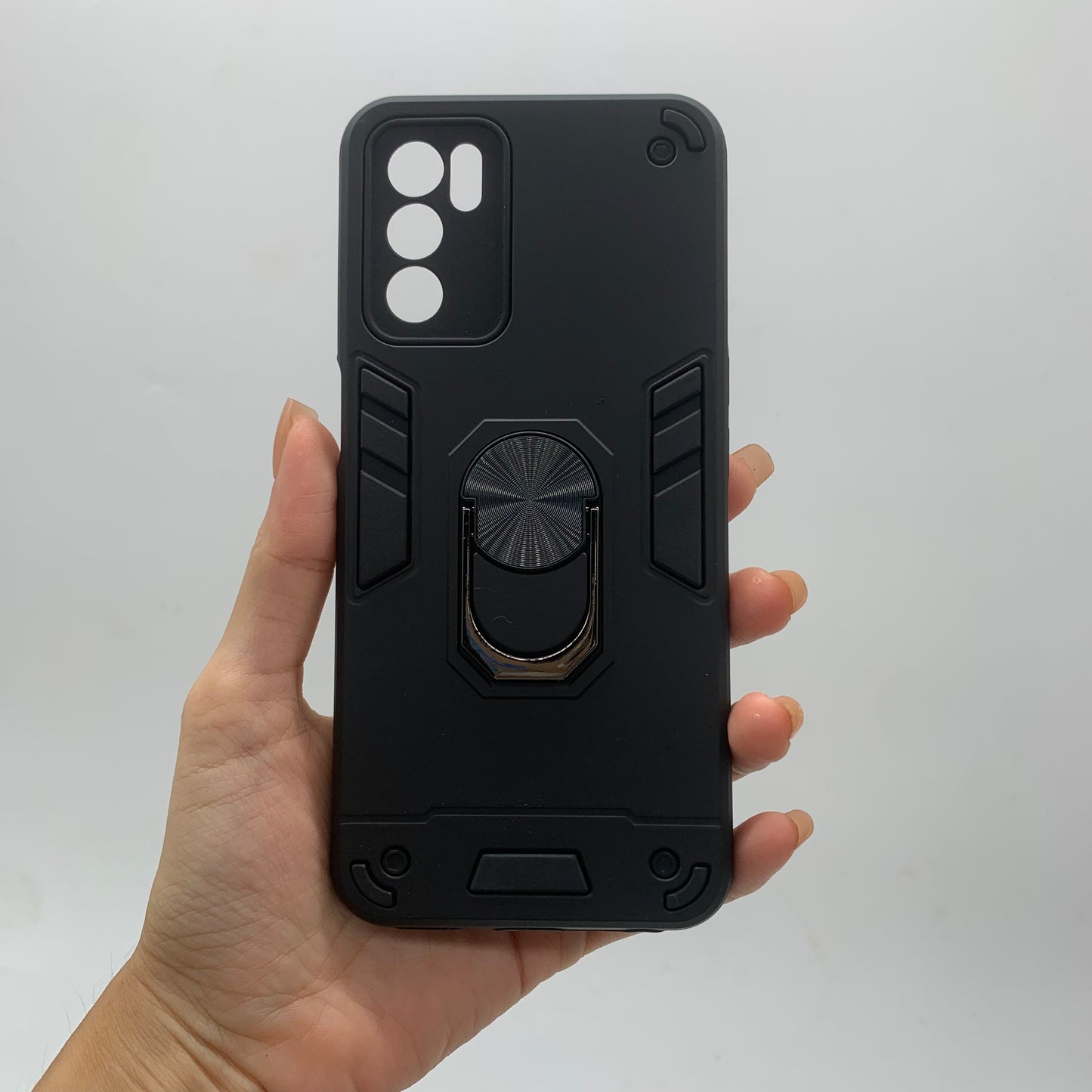 OPPO A16 Hard PC Case with ring holder Shockproof Slim back Cover