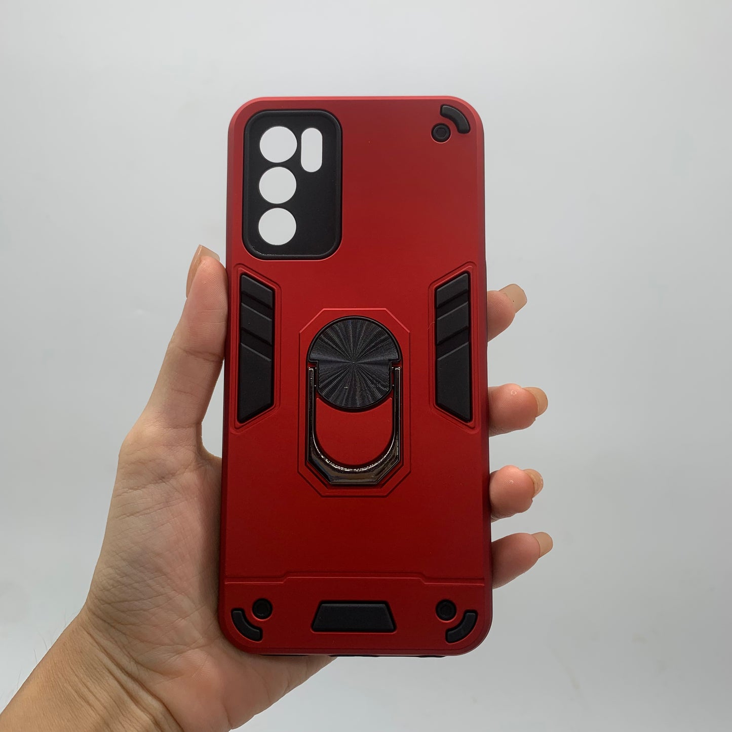 OPPO A16 Hard PC Case with ring holder Shockproof Slim back Cover