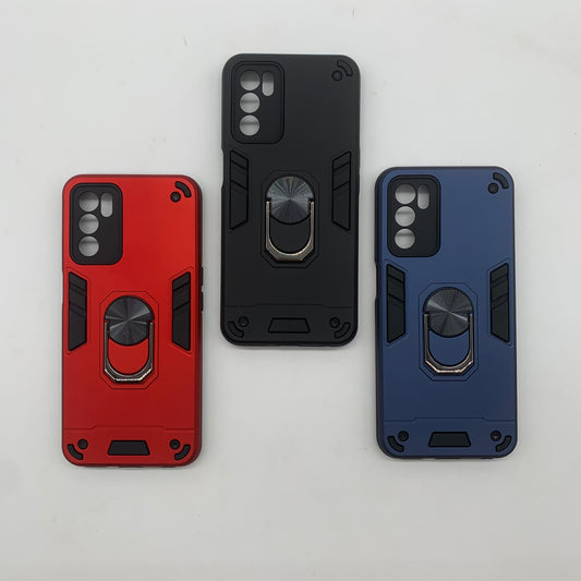 OPPO A16 Hard PC Case with ring holder Shockproof Slim back Cover