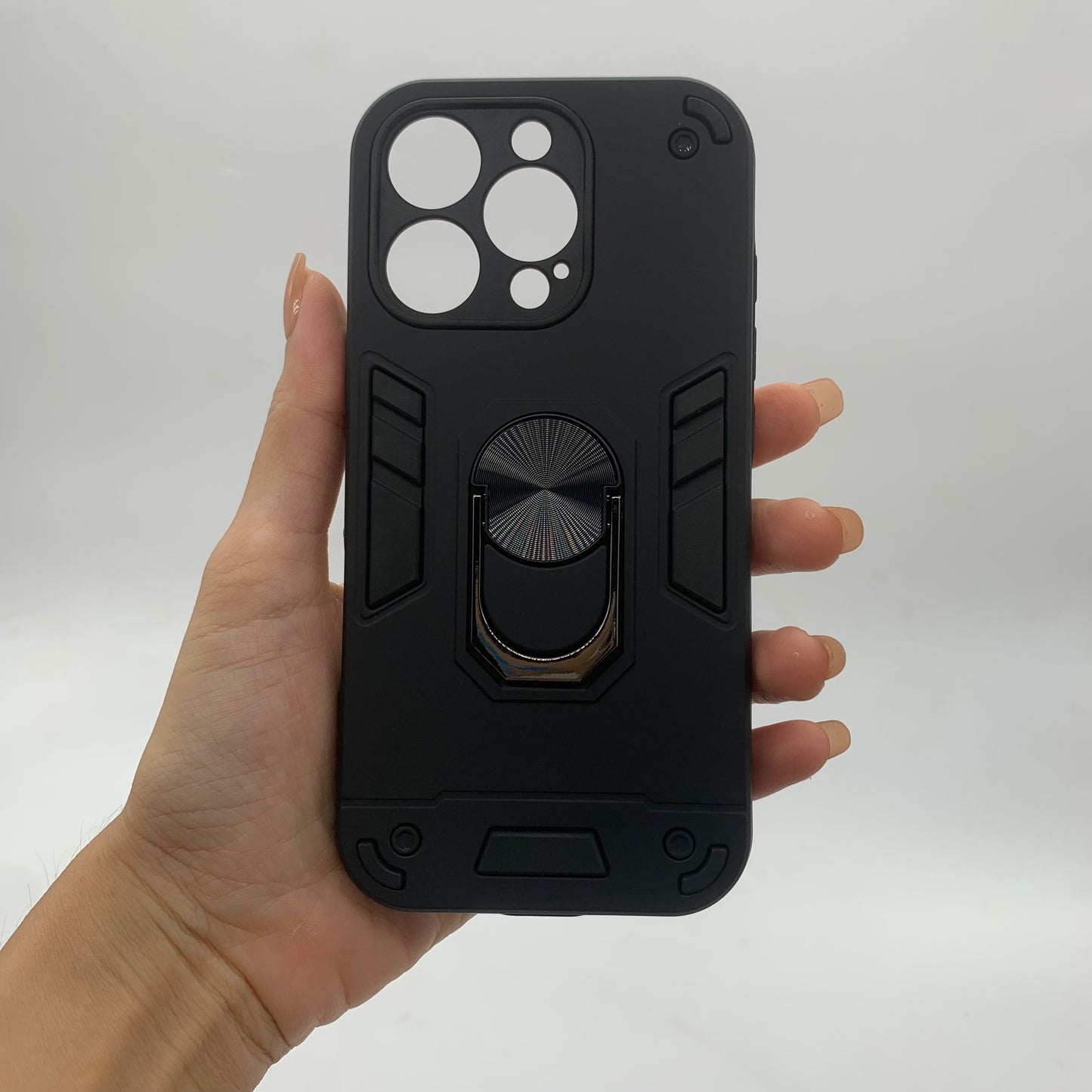 iPhone 16 Pro Hard PC Case with ring holder Shockproof Slim back Cover