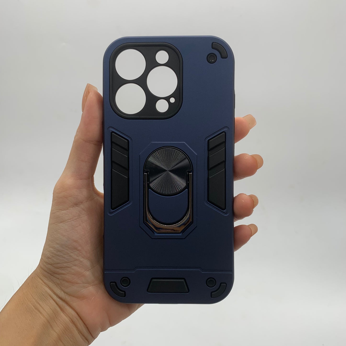 iPhone 16 Pro Hard PC Case with ring holder Shockproof Slim back Cover