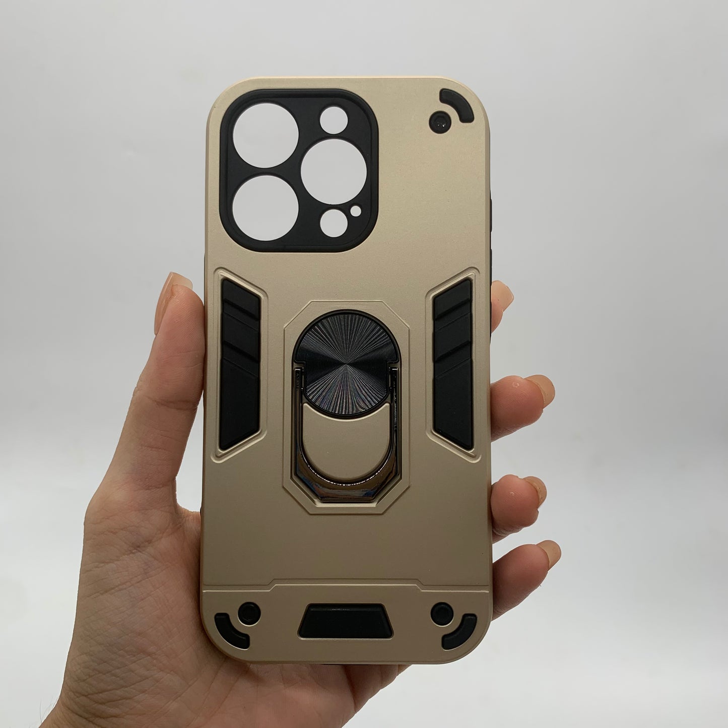 iPhone 16 Pro Hard PC Case with ring holder Shockproof Slim back Cover