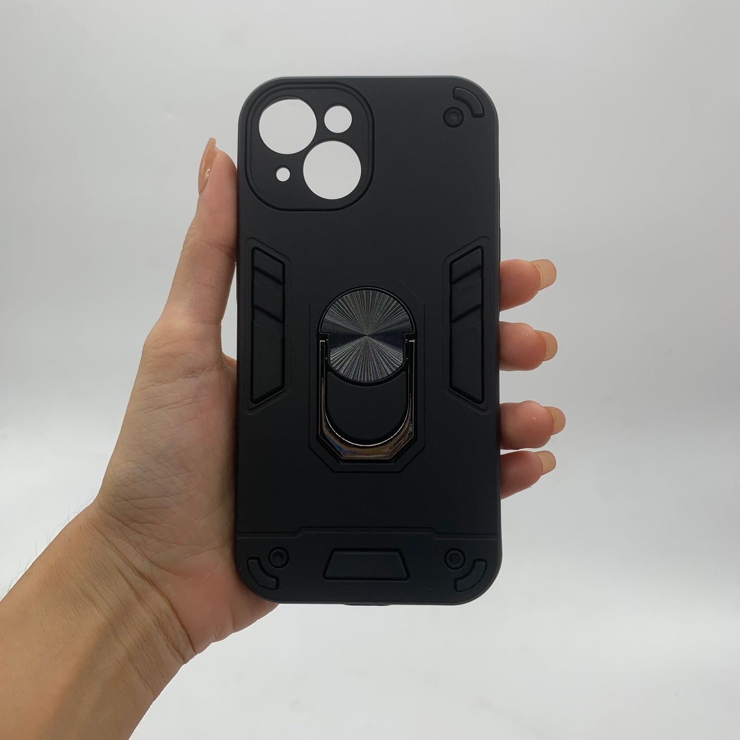 iPhone 15 Hard PC Case with ring holder Shockproof Slim back Cover