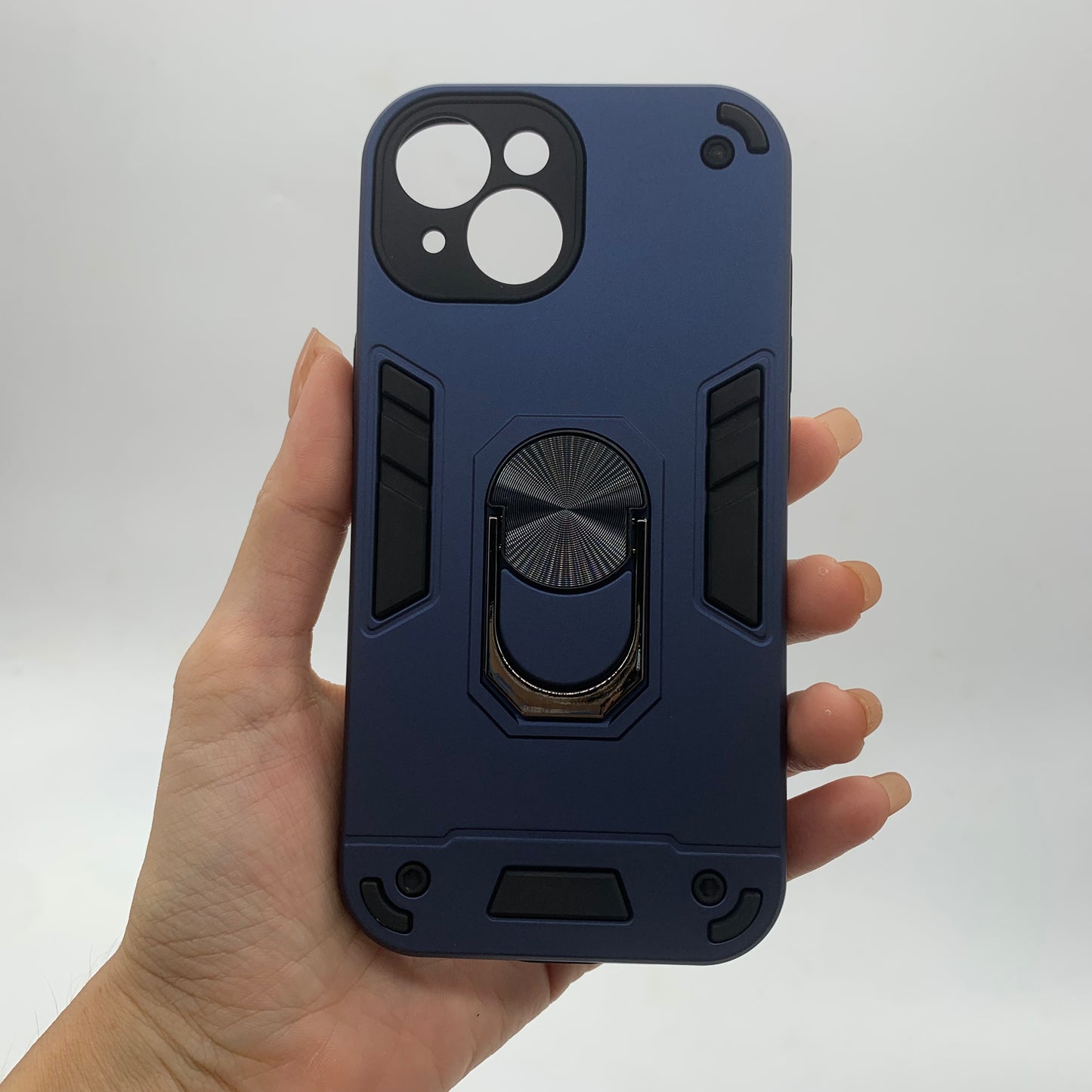 iPhone 15 Hard PC Case with ring holder Shockproof Slim back Cover