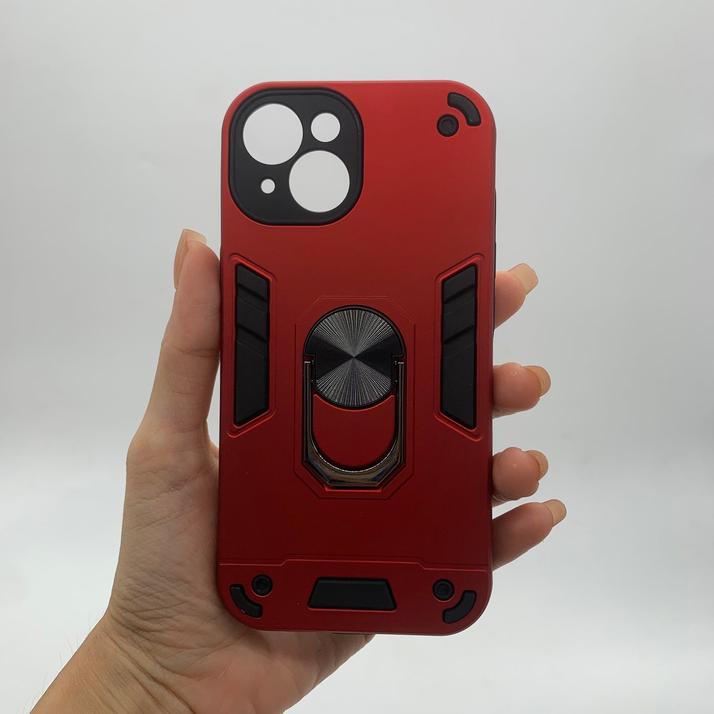 iPhone 15 Hard PC Case with ring holder Shockproof Slim back Cover