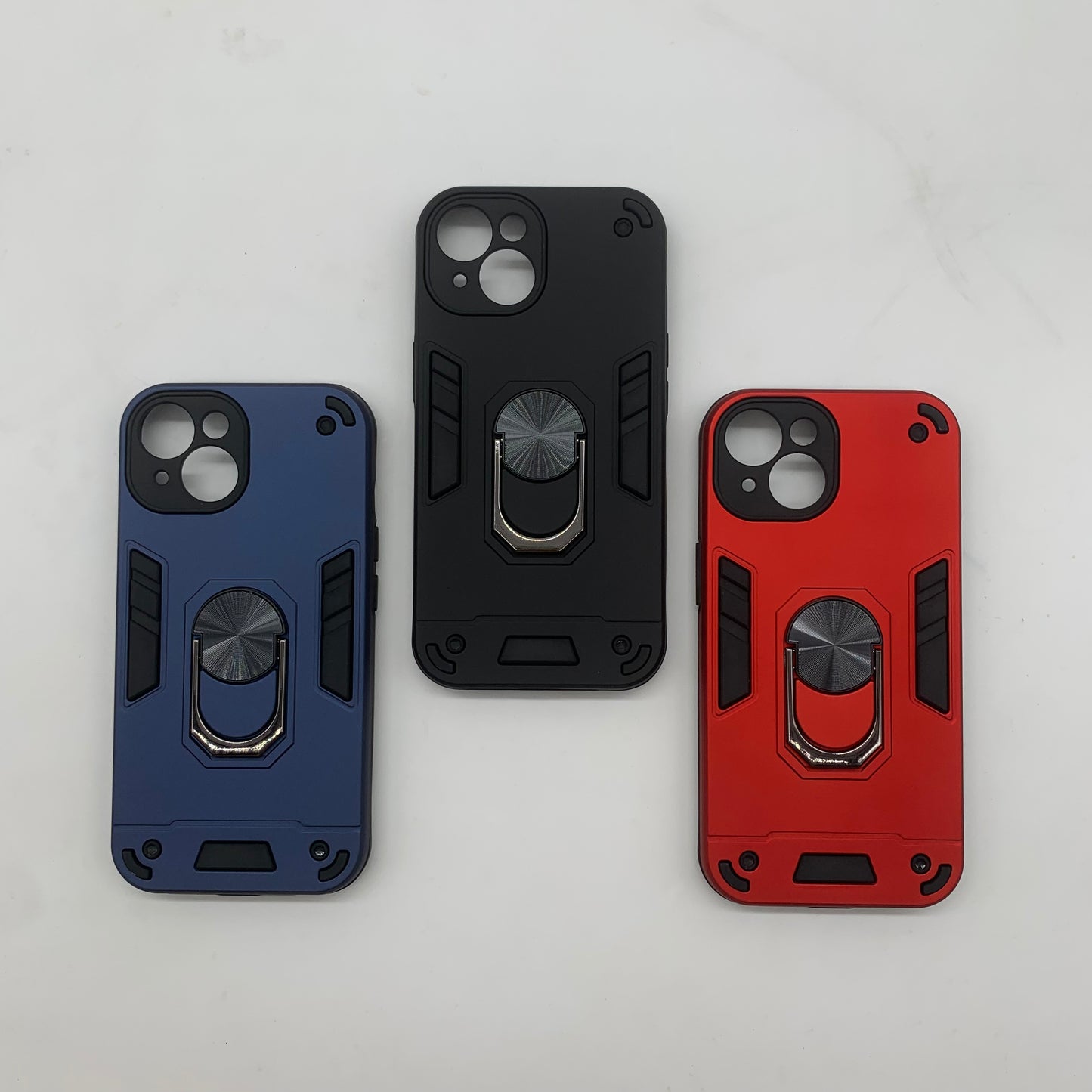 iPhone 15 Hard PC Case with ring holder Shockproof Slim back Cover