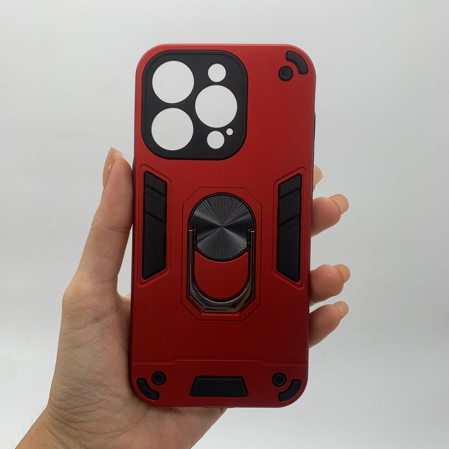 iPhone 15 Pro Hard PC Case with ring holder Shockproof Slim back Cover