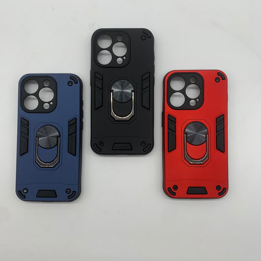iPhone 15 Pro Hard PC Case with ring holder Shockproof Slim back Cover