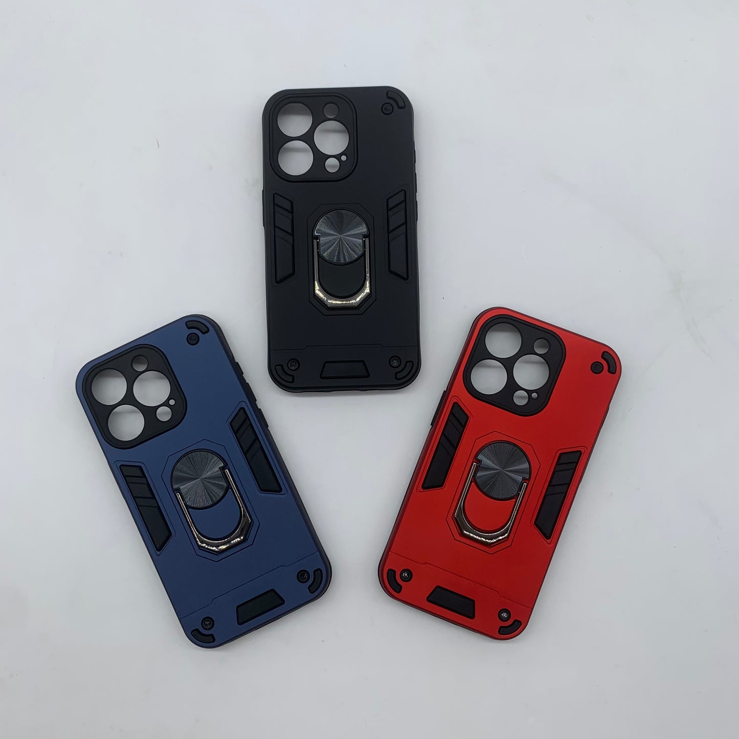 iPhone 15 Pro Hard PC Case with ring holder Shockproof Slim back Cover