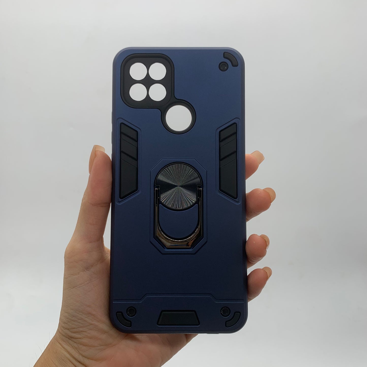 OPPO A15 Hard PC Case with ring holder Shockproof Slim back Cover