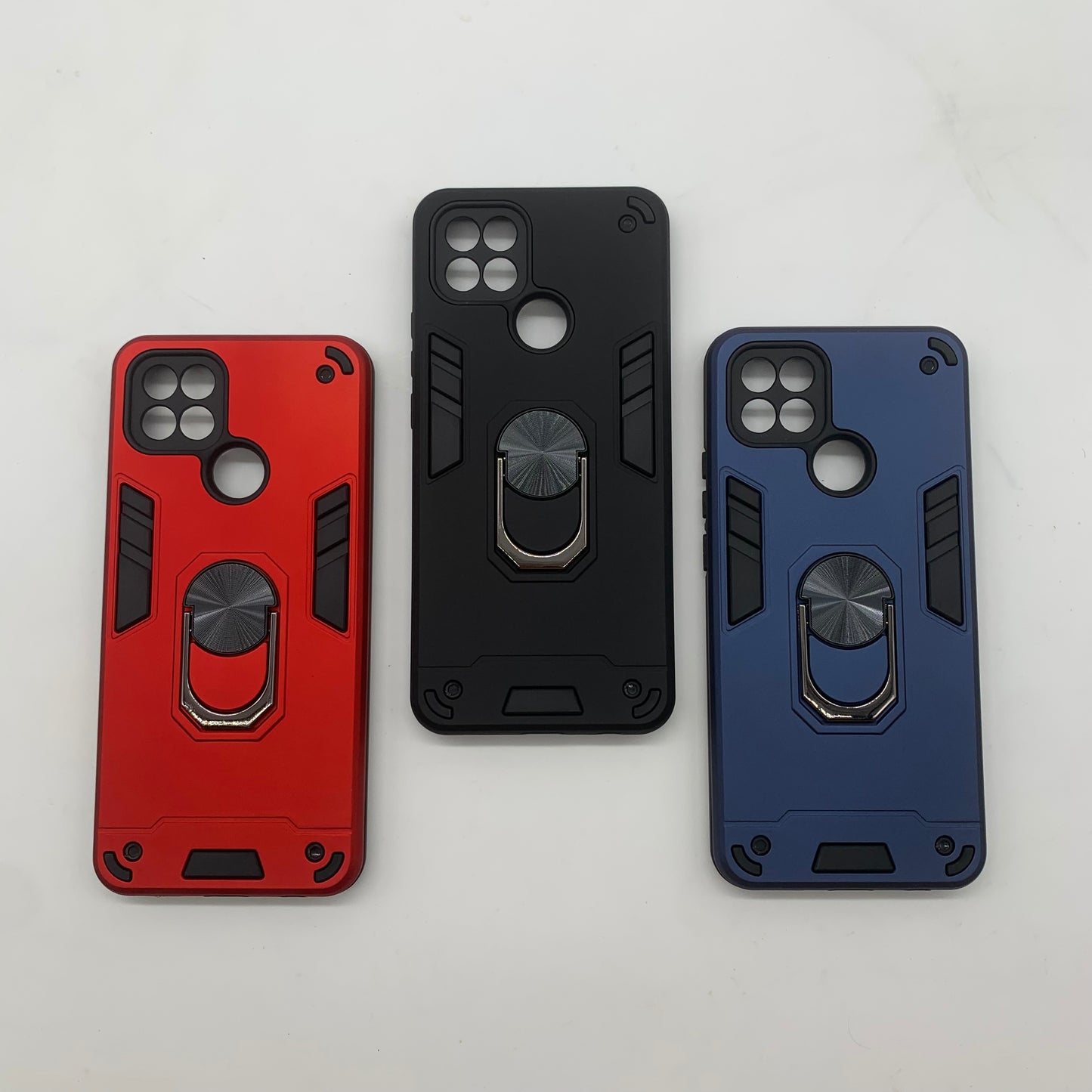 OPPO A15 Hard PC Case with ring holder Shockproof Slim back Cover