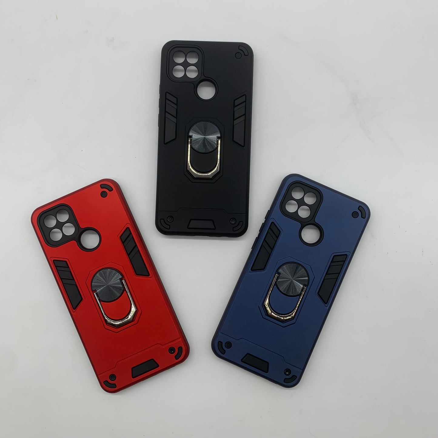 OPPO A15 Hard PC Case with ring holder Shockproof Slim back Cover