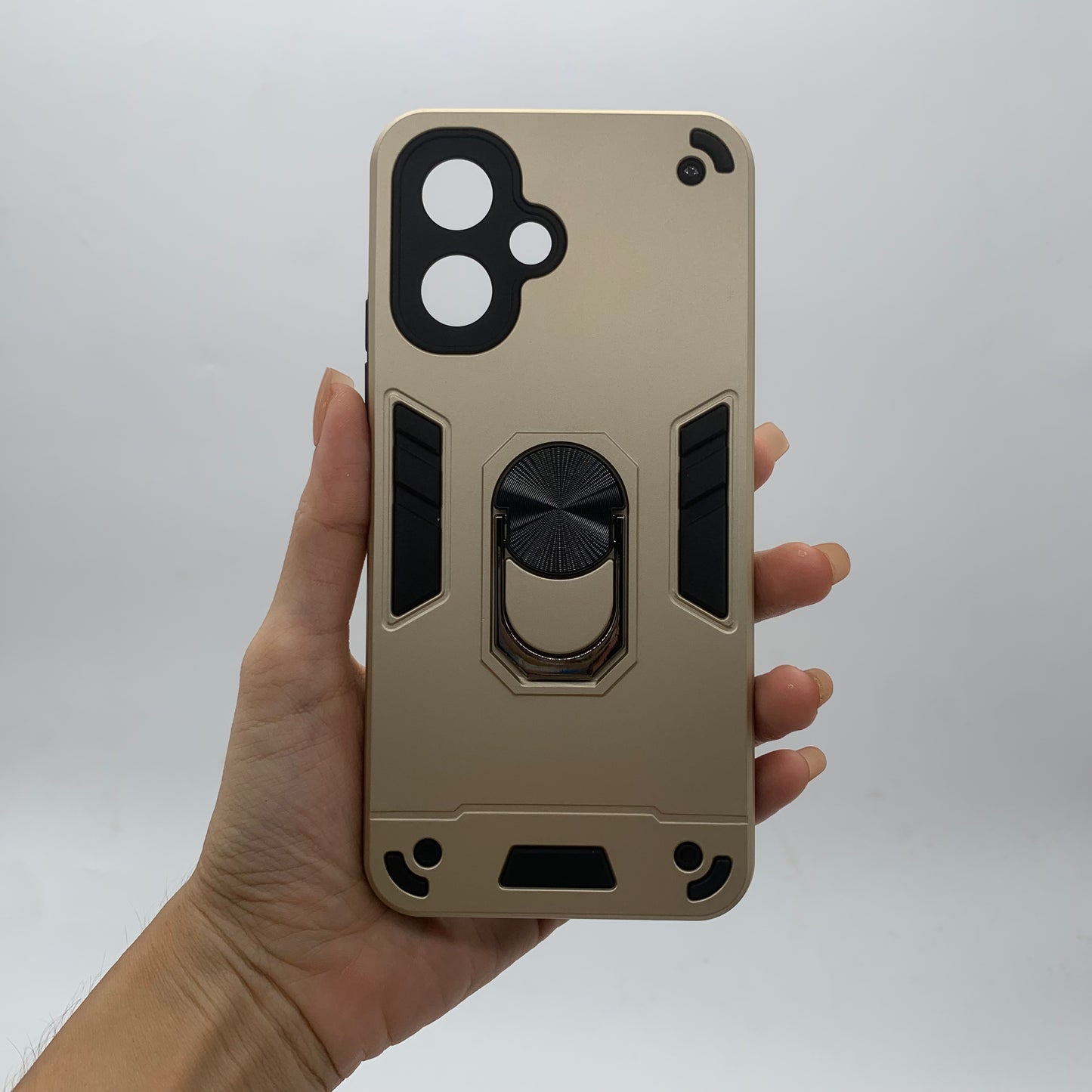 Tecno Spark Go 2 Hard PC Case with ring holder Shockproof Slim back Cover