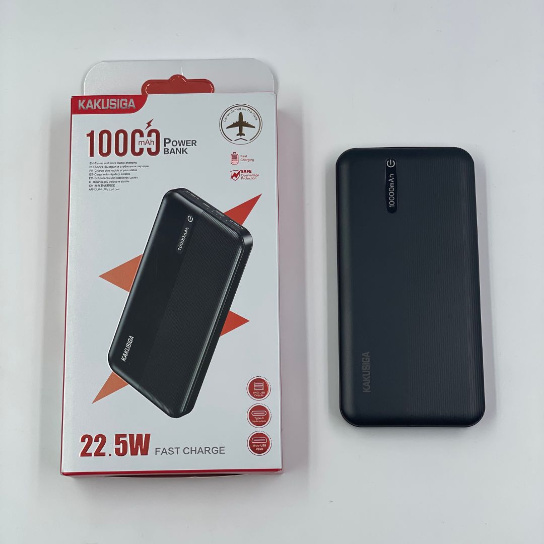 KAKUSIGA KSC-1098 22.5W 10000mAh Power Bank Black