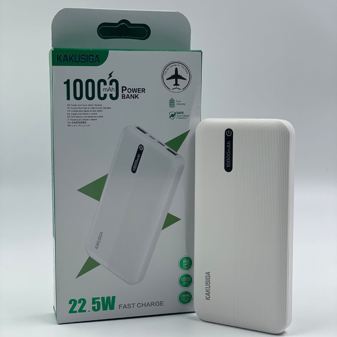 KAKUSIGA KSC-1098 22.5W 10000mAh Power Bank White