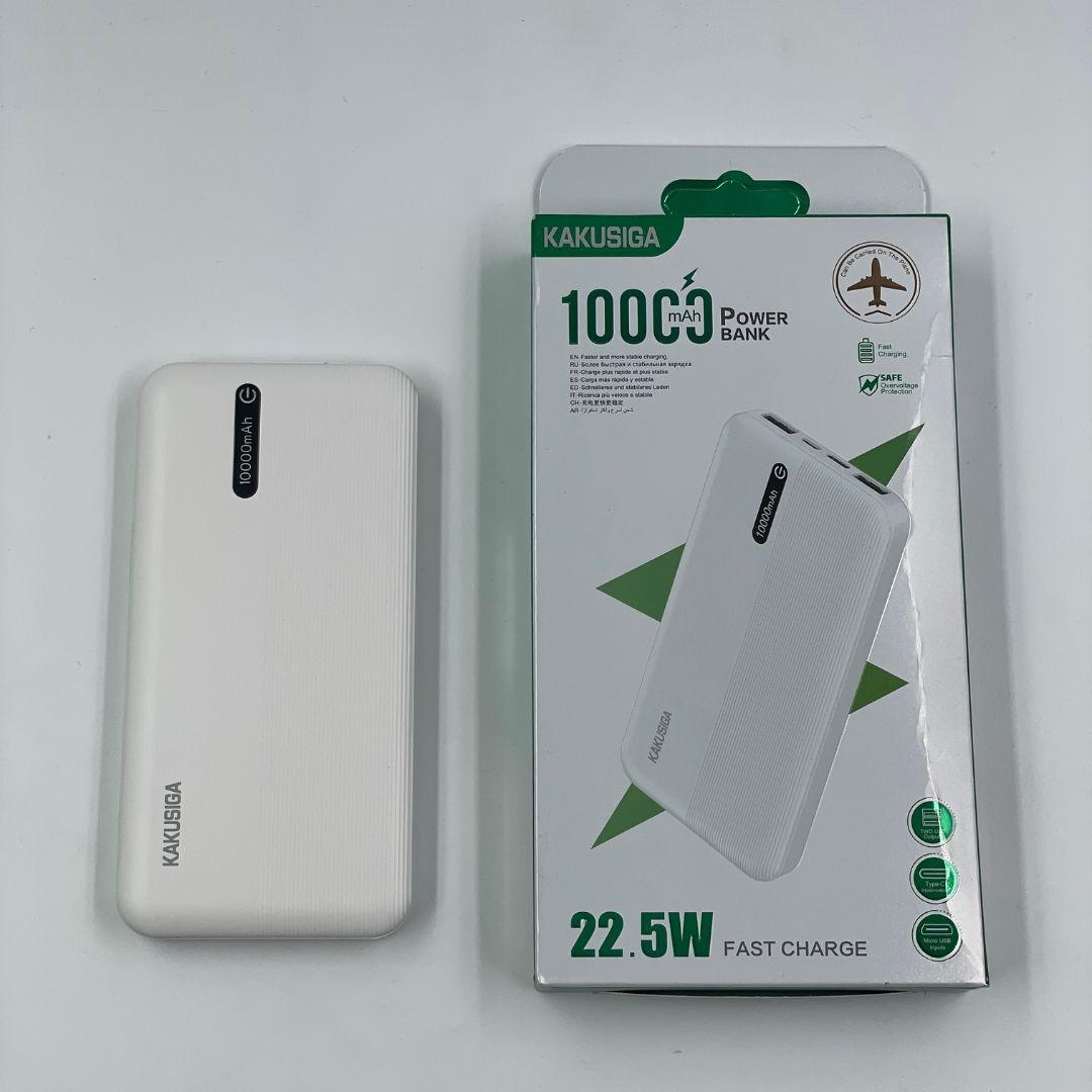 KAKUSIGA KSC-1098 22.5W 10000mAh Power Bank White