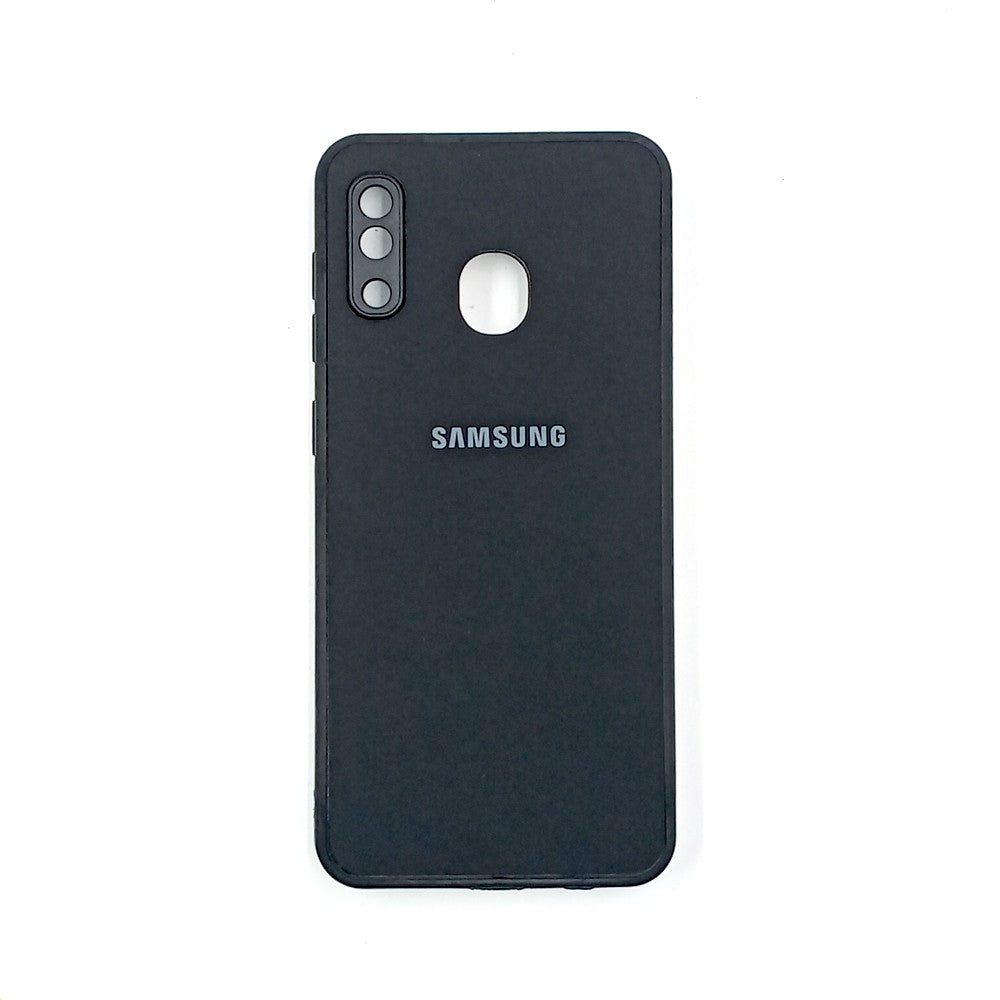 Samsung A20 / A30 / M10s Logo Silicone back cover with velvet inside protection layer