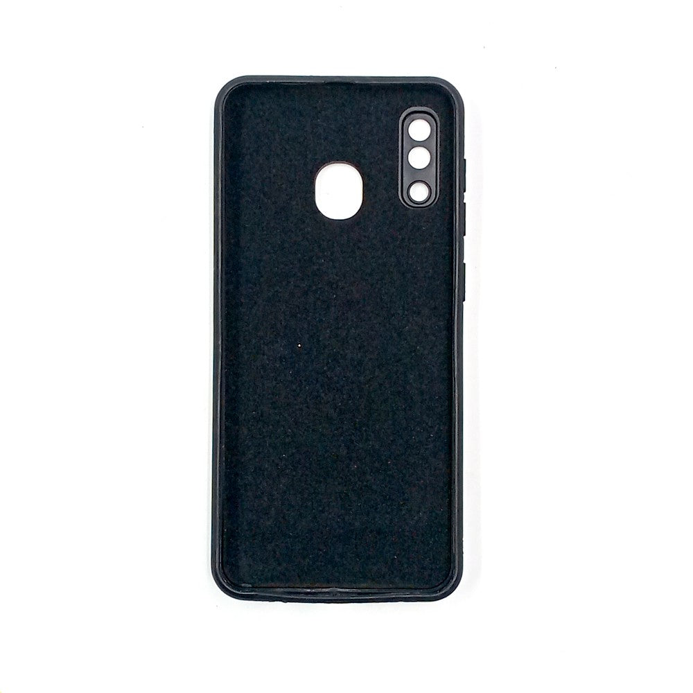 Samsung A20 / A30 / M10s Logo Silicone back cover with velvet inside protection layer