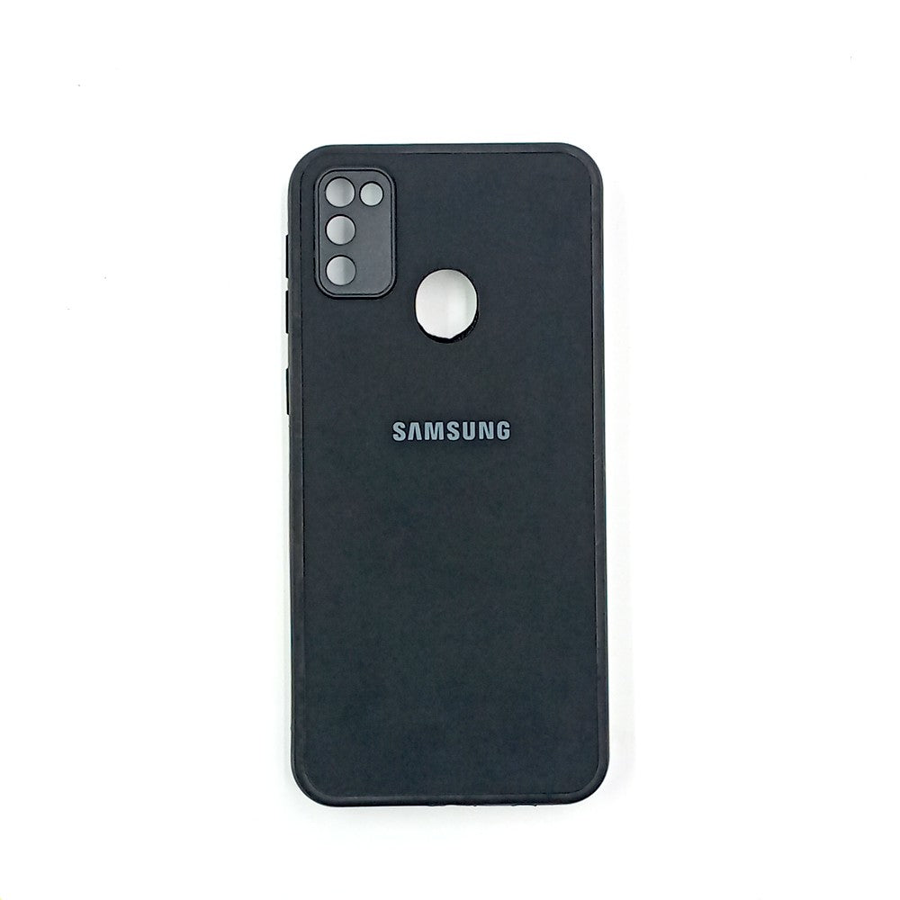 Samsung M21 / M30s Logo Silicone back cover with velvet inside protection layer