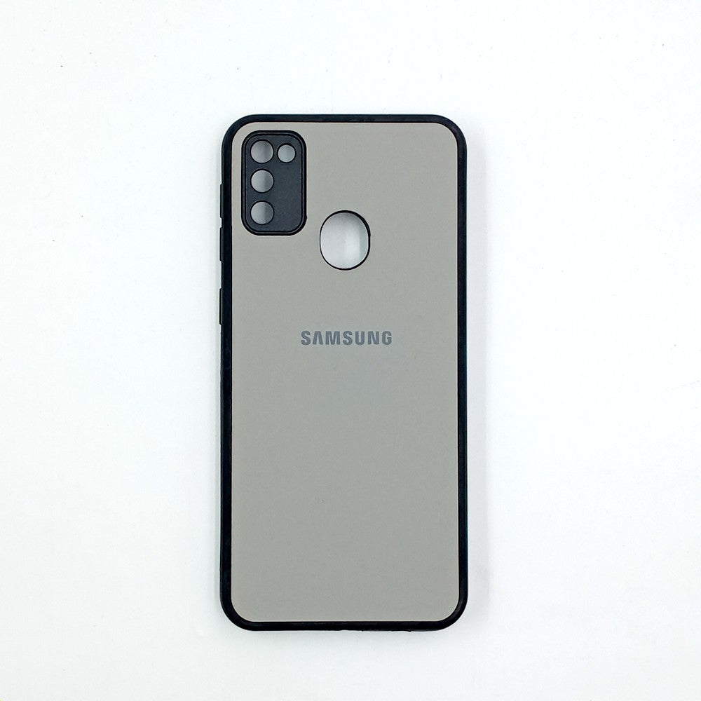 Samsung M21 / M30s Logo Silicone back cover with velvet inside protection layer