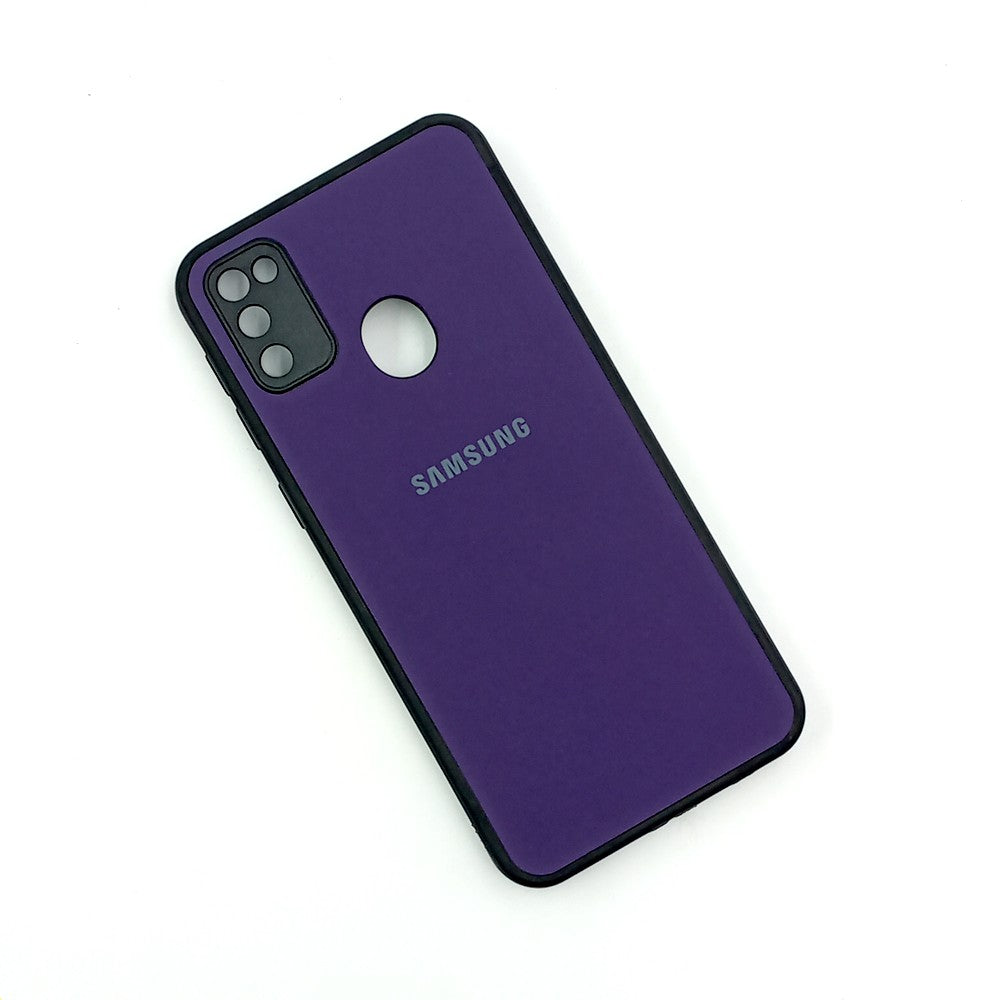 Samsung M21 / M30s Logo Silicone back cover with velvet inside protection layer