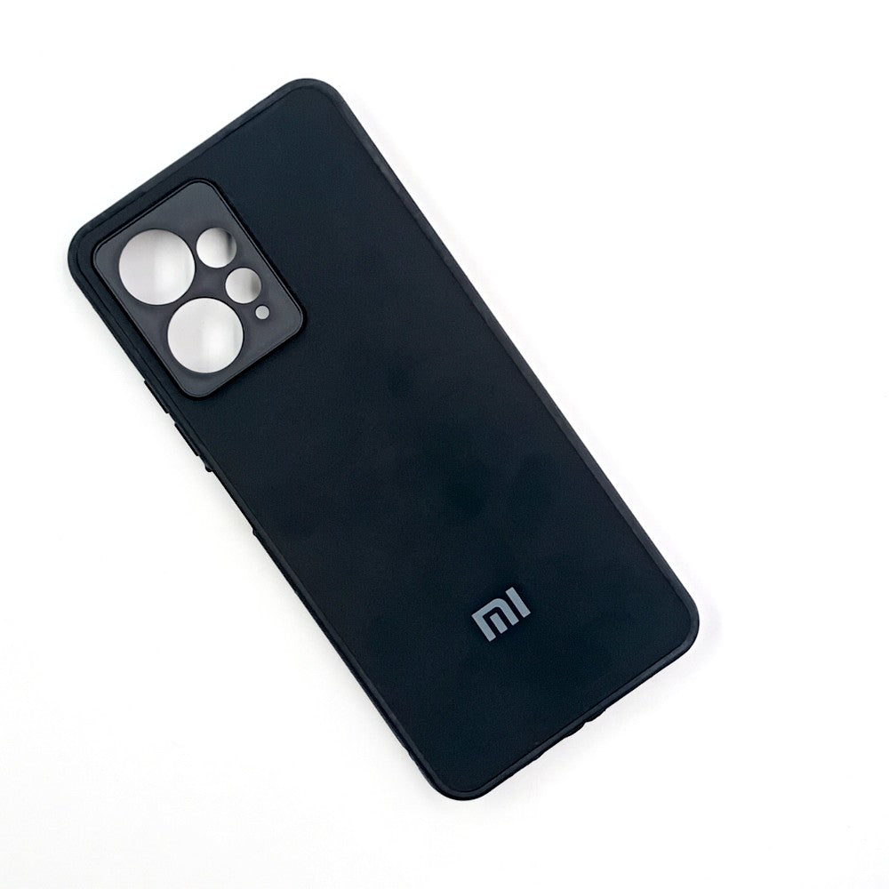 Redmi Note 12 Logo Silicone back cover with velvet inside protection layer