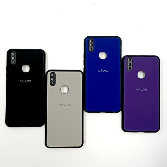 Vivo V9 / Y85 Logo Silicone back cover with velvet inside protection layer