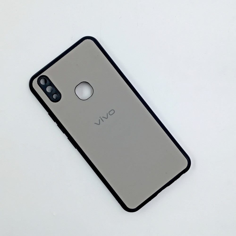 Vivo V9 / Y85 Logo Silicone back cover with velvet inside protection layer