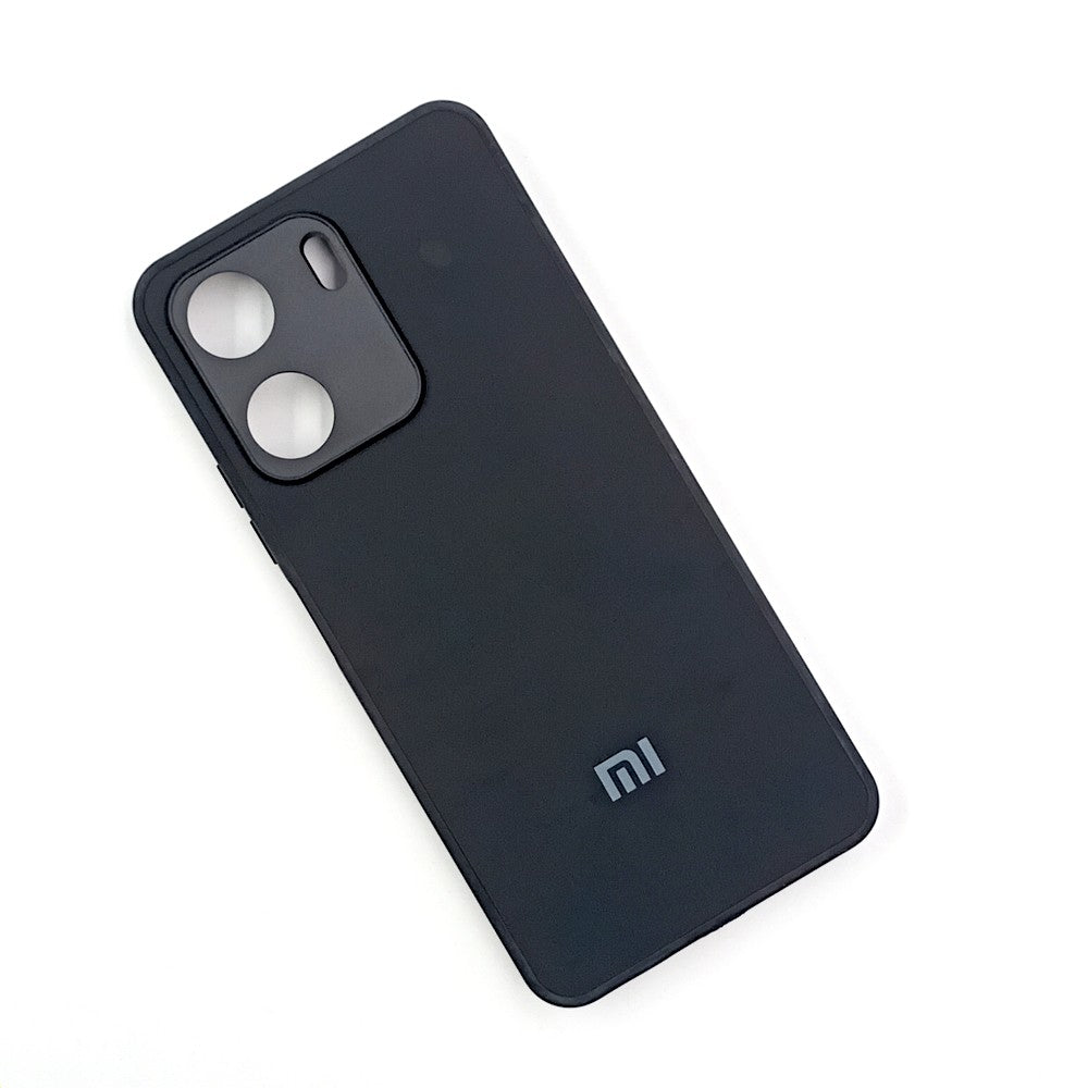 Redmi 13C Logo Silicone back cover with velvet inside protection layer