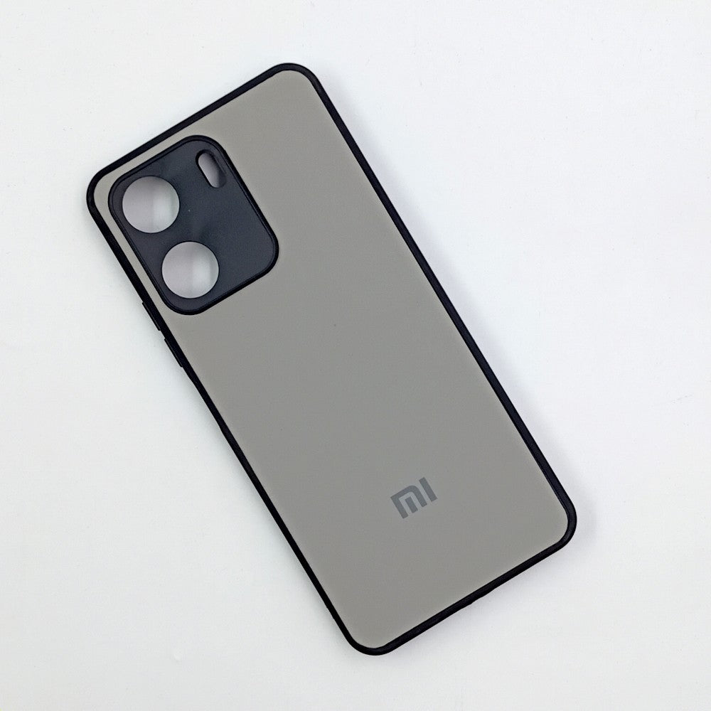 Redmi 13C Logo Silicone back cover with velvet inside protection layer