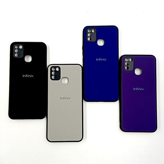 Infinix Smart 5 Logo Silicone back cover with velvet inside protection layer