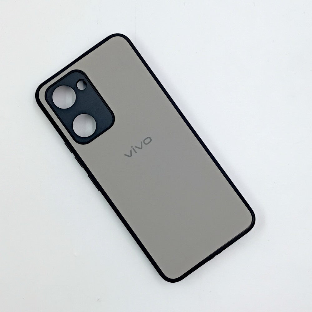 Vivo Y03 Logo Silicone back cover with velvet inside protection layer