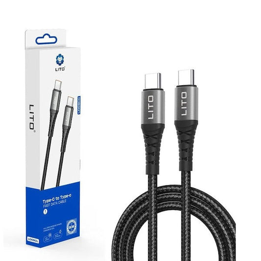 Lito LD08CC Braided Wire Type C to Type C Fast Charging Cable