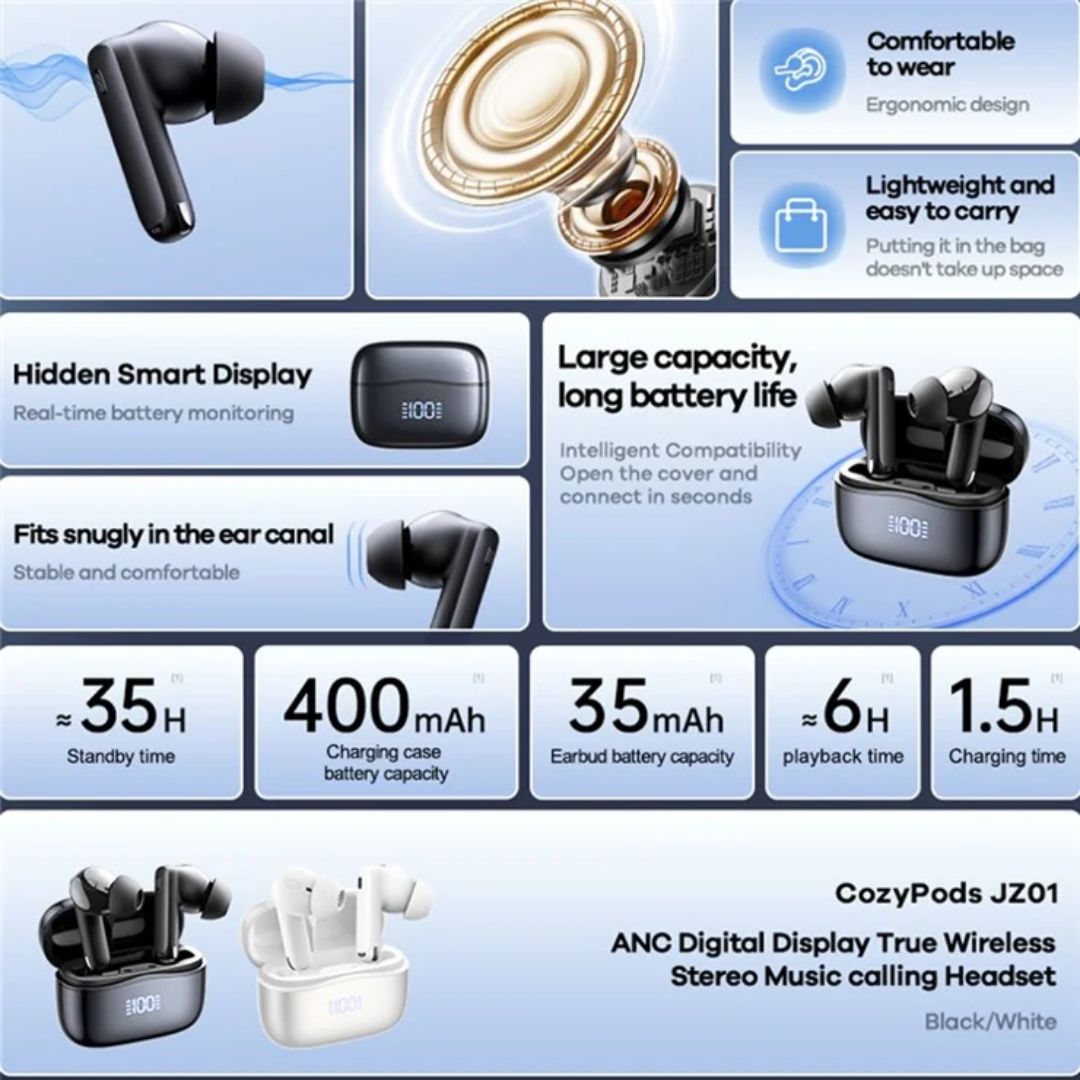 REMAX CozyPods JZ01 ANC TWS Earbuds