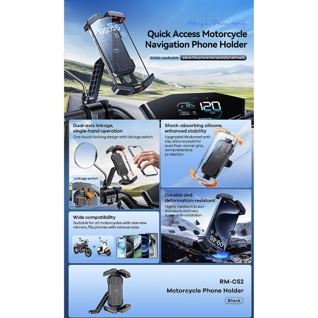 Remax RM-C52 Motorcycle Phone Holder