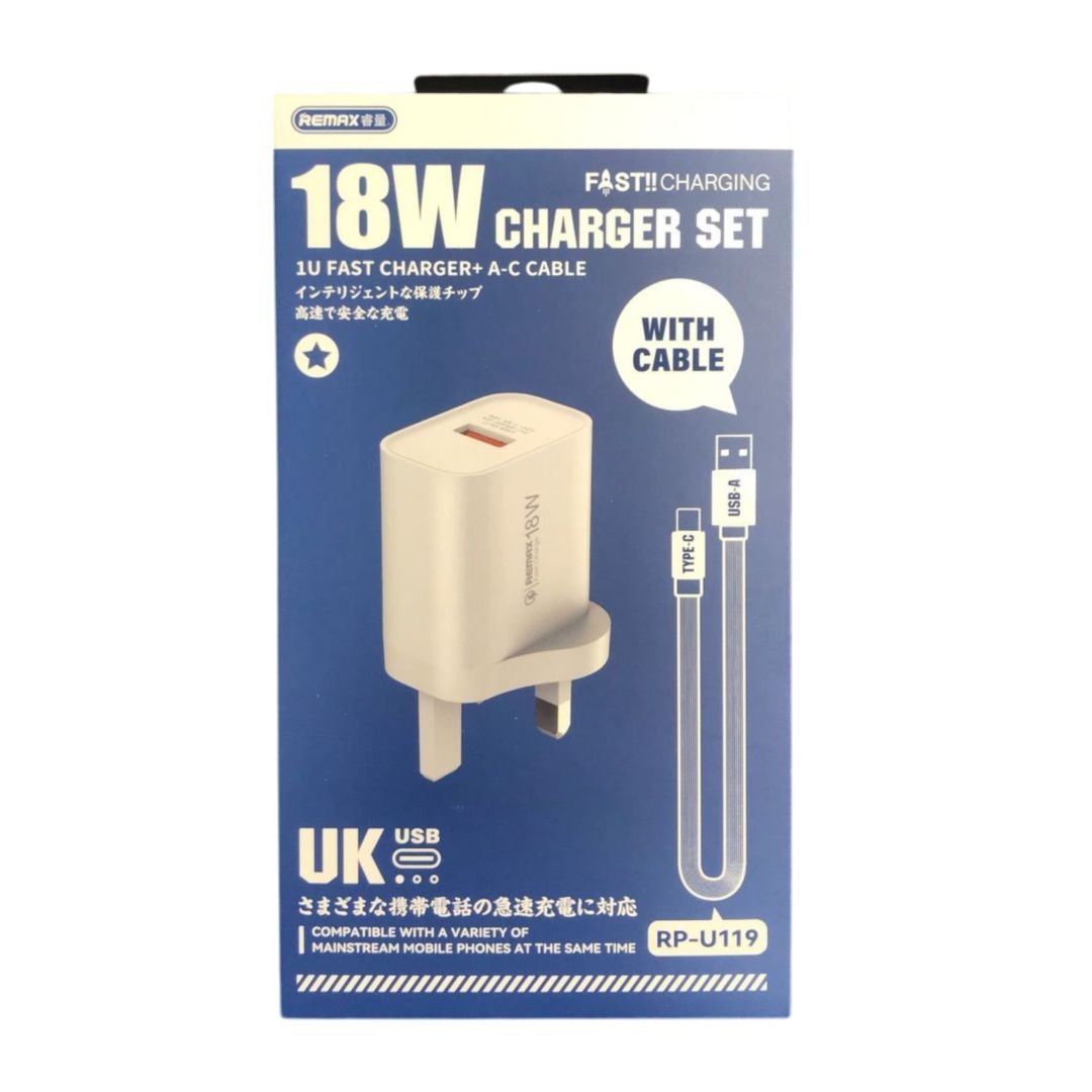 REMAX Kiddy 18W USB-A to USB-C Charger