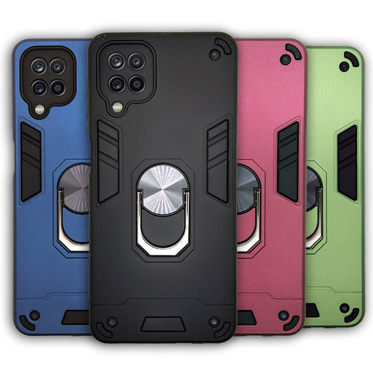 Samsung A12 Hard PC Case with ring holder Shockproof Slim back Cover