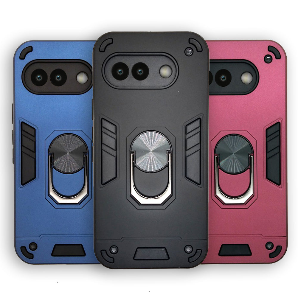 Google Pixel 9A Hard PC Case with ring holder Shockproof Slim back Cover