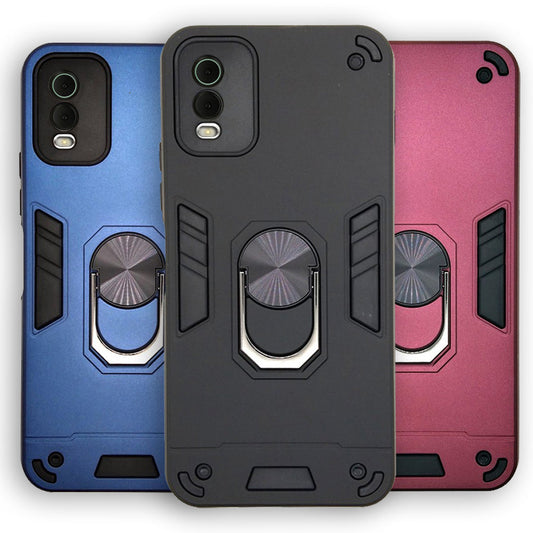 Nokia C32 Hard PC Case with ring holder Shockproof Slim back Cover