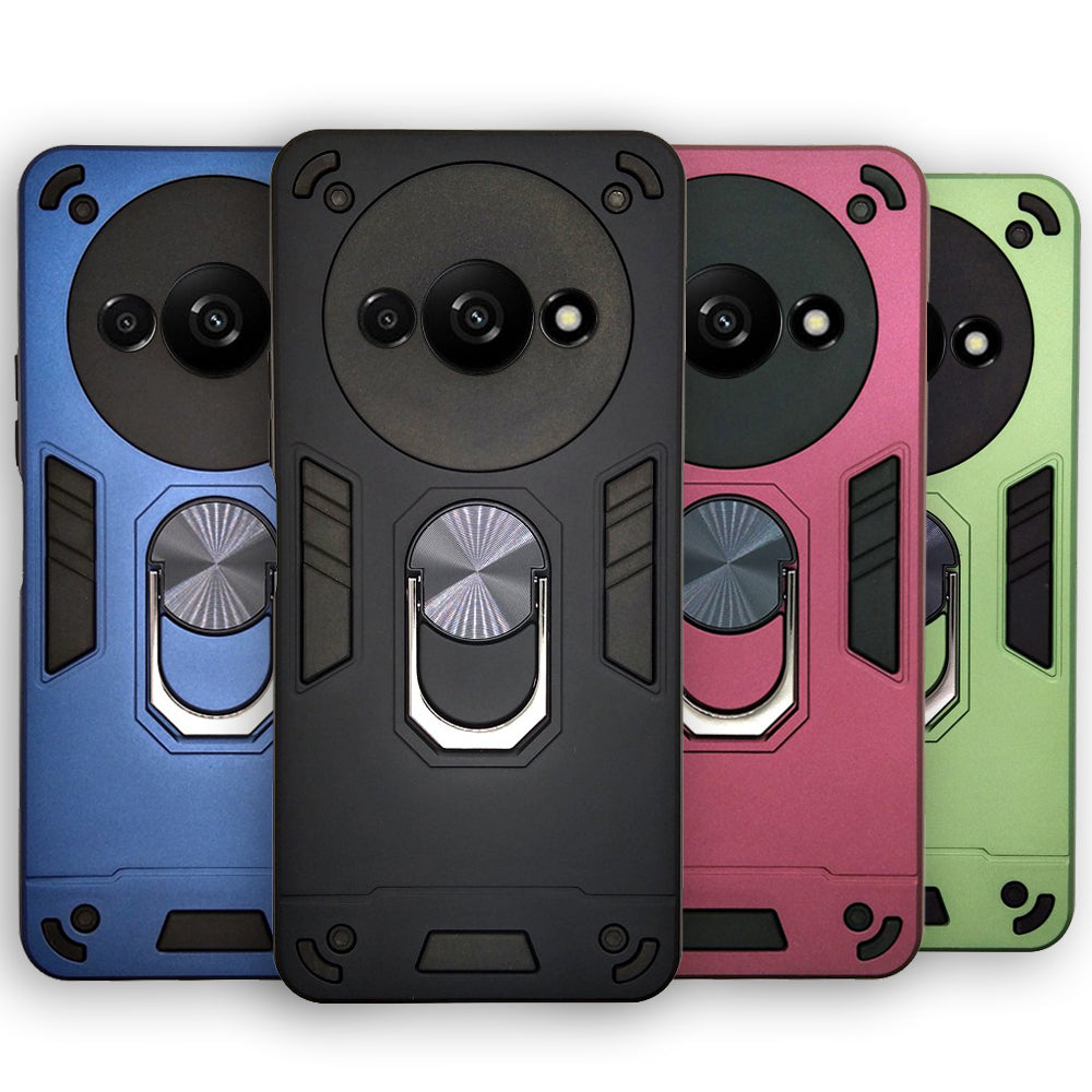 Redmi A3 Hard PC Case with ring holder Shockproof Slim back Cover