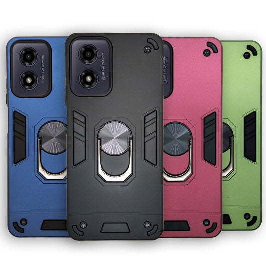 Motorola G04 Hard PC Case with ring holder Shockproof Slim back Cover